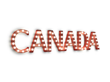 [Px] "CANADA" Illuminated Light Bulbs Sign