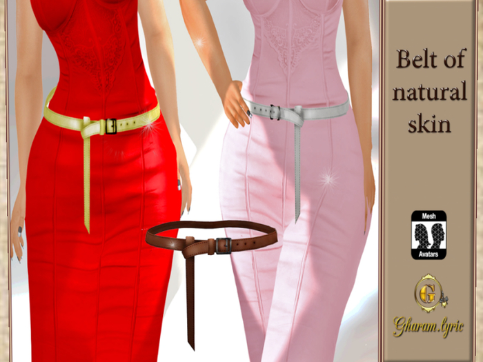 Belt Of Natural Skin Silver