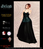 #PROMO#Delicatt Couture -Pandora Gown Dress.- TEAL.