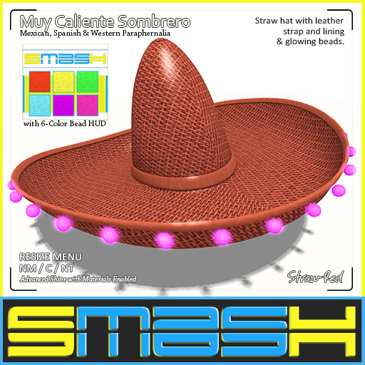SMASH - Muy Caliente Sombrero (Straw-Red) BAG