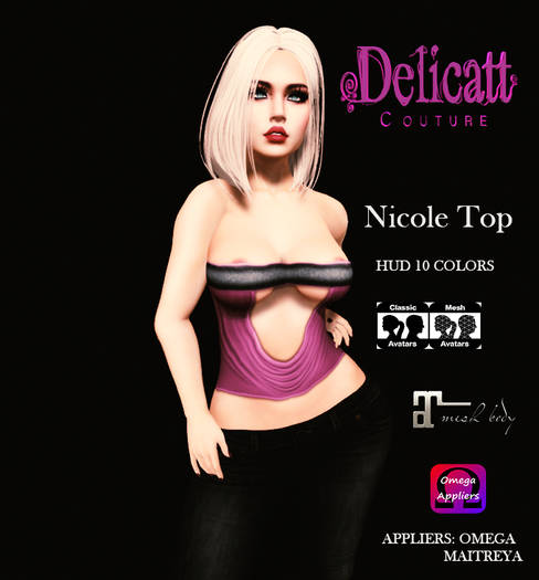 Daines Designs -  TOP NICOLE- OMEGA & MAITREYA APPLIER