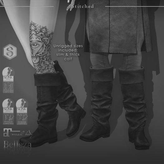 (Stitched) Gillam Boots DEMO (Rigged)