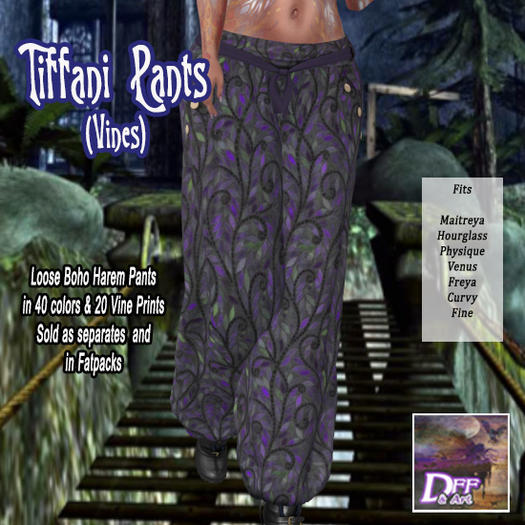 Tiffani Boho Pants (Vines) #10