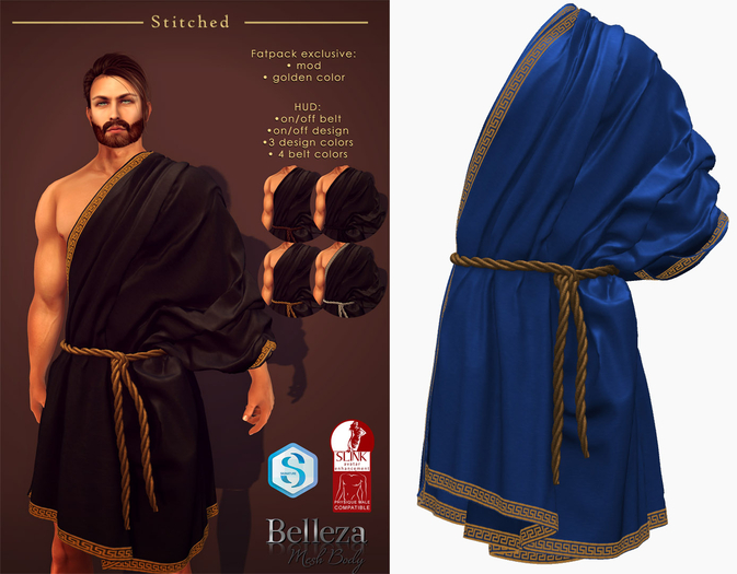 (Stitched) Zeus Tunic - Blue