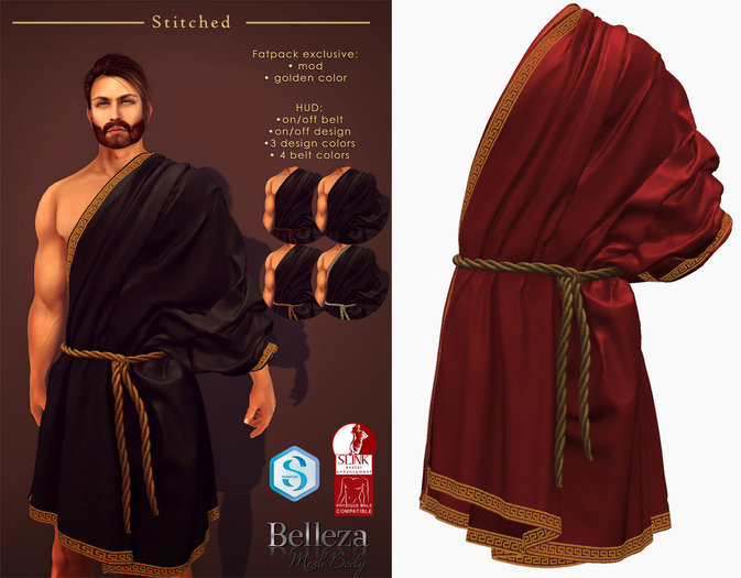 (Stitched) Zeus Tunic - Red