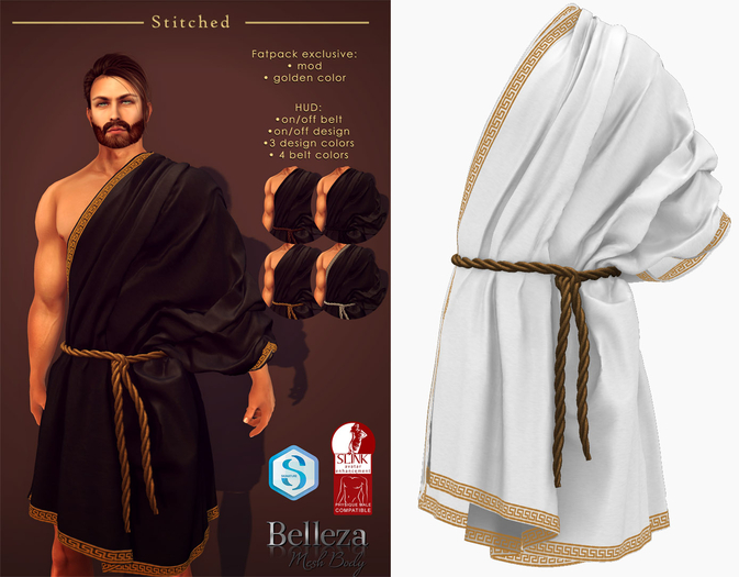 (Stitched) Zeus Tunic - White
