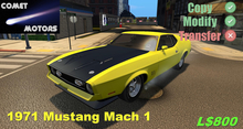 1971 Mustang Mach 1 tribute