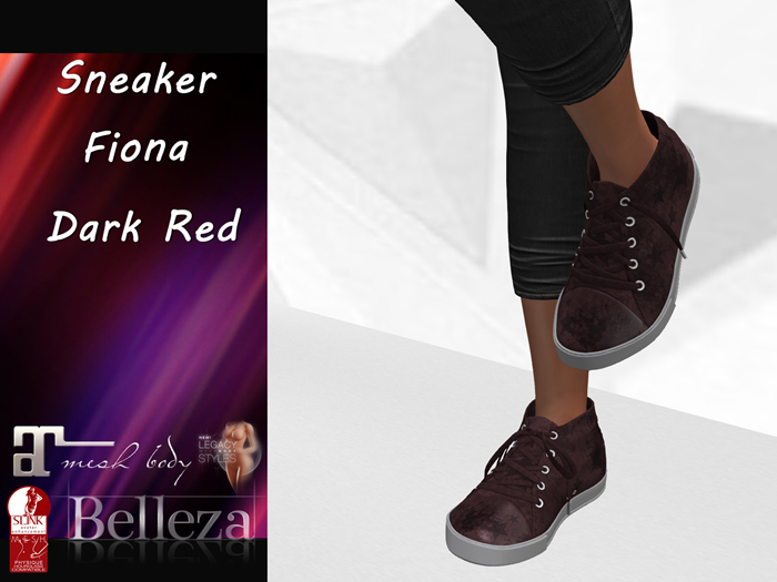 {RP} Female Sneaker Fiona Dark Red