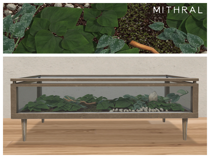 Mithral * Terrarium Coffee Table (Silver)