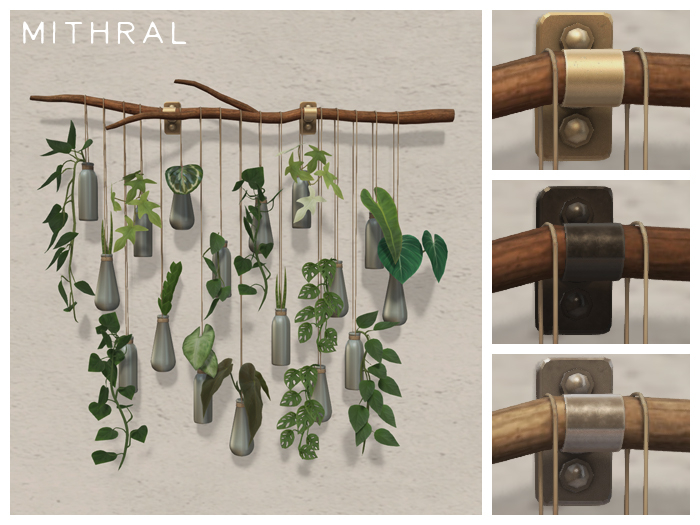 Mithral * Branch Wall Display (Blue Glass)