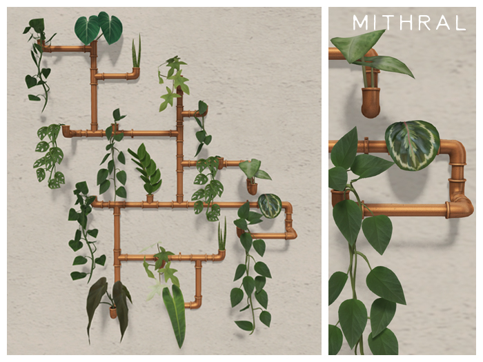 Mithral * Wall Pipe Display (Copper)