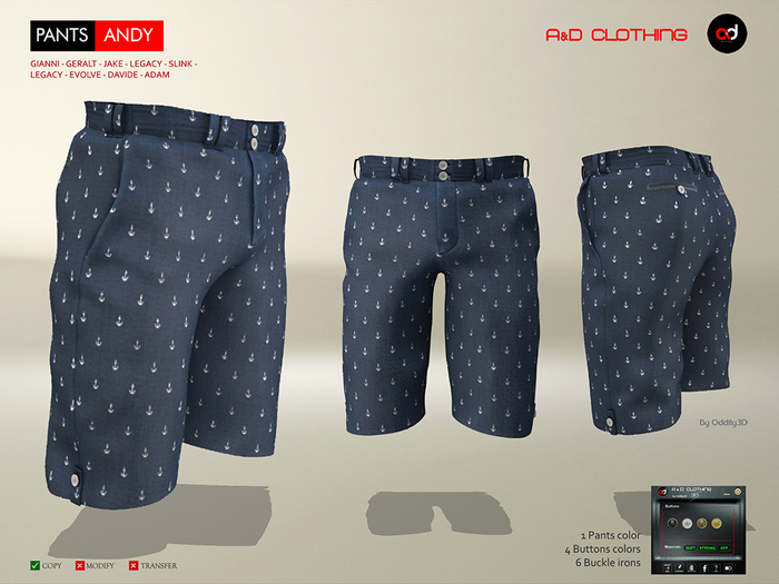 A&D Clothing - Pants -Andy- Navy