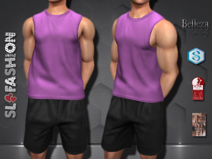 Men's Training Tank Top  & Shorts - PINK/BLACK