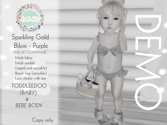 {Little Tots} Sparkling Gold Bikini DEMO