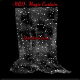 ~HBD~ Magic Curtain Black Silver Stars