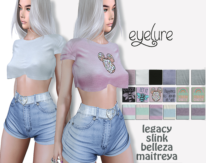 Eyelure Crop Tee - w/Fatpack HUD  DEMO