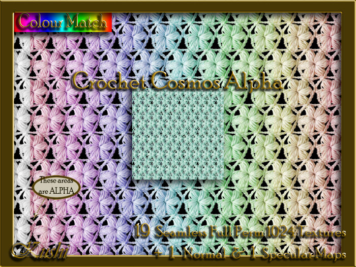 Crochet Cosmos Alpha Seamless Textures
