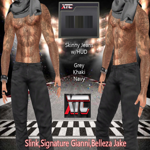 XTC Men's Skinny Jeans W/HUD