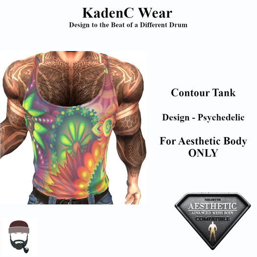 Contour Tank Top -Psychedelic - copy-no transfer-no modify