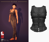 (Stitched) Tyene Top - Gray