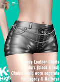 KO-H Candy Leather Shorts