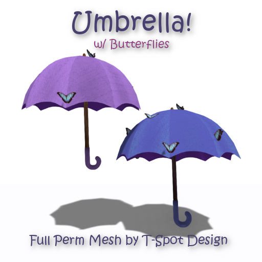 T-Spot Mesh - Umbrella w/ Butterflies - Full Perm - LI=1.0-1.3