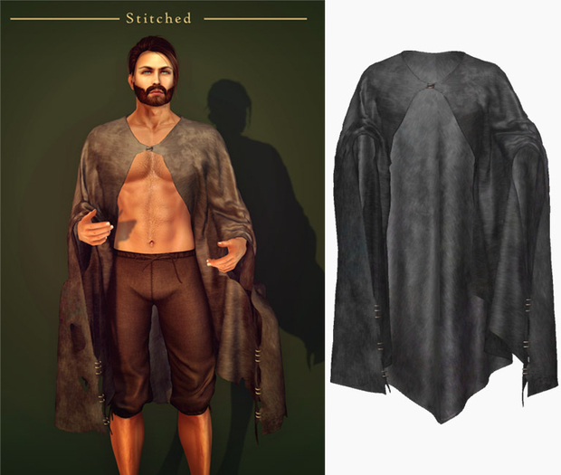 (Stitched) Wretched Cape - Black