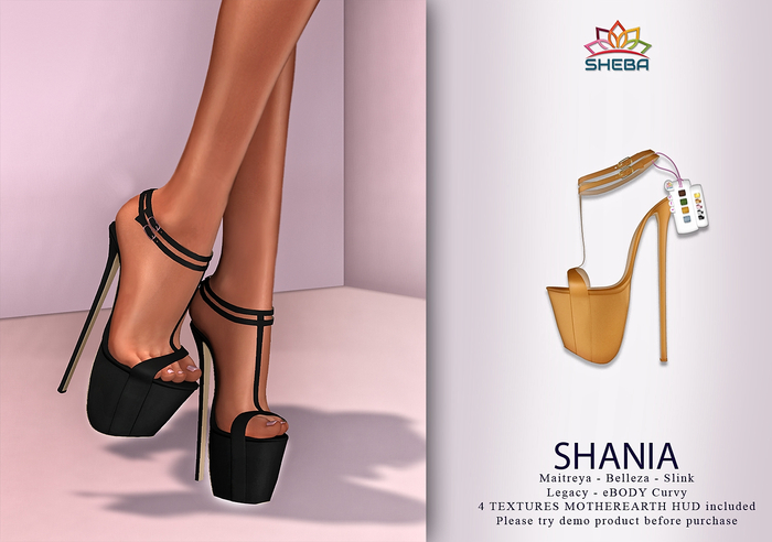 Shania Platform Heels (MotherEarth) ~ Maitreya, Legacy, Freya, Ebody Curvy