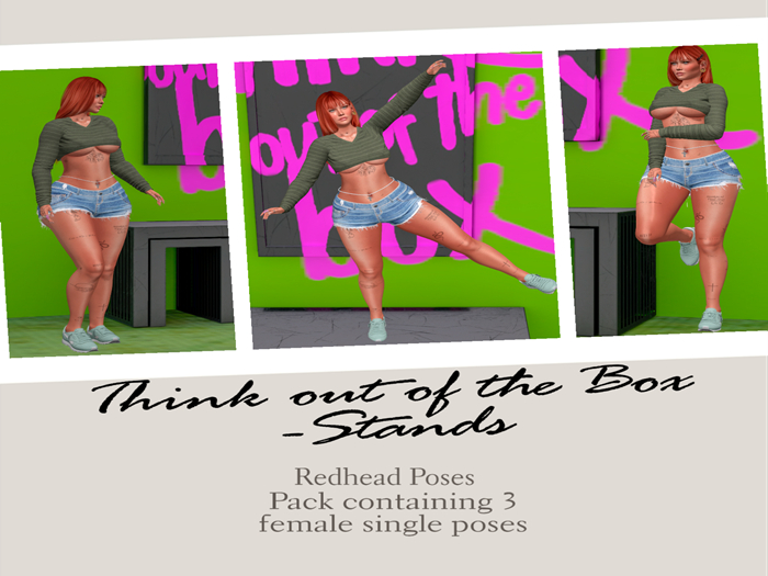 Redhead Pose - Think out of the Box - Stand Poses