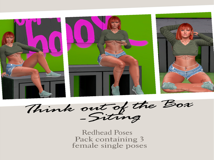 [REDHEAD POSE] Redhead Pose -Think out of the Box -Sitting Pose