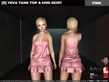 [S] Yeva Tank Top & Mini Skirt Pink