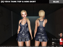 [S] Yeva Tank Top & Mini Skirt Blue