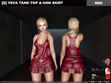 [S] Yeva Tank Top & Mini Skirt Red