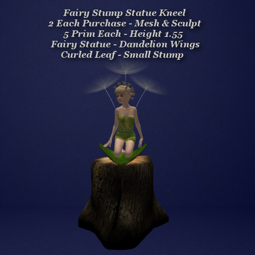 Fairy Stump Statue Kneel