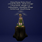 Fairy Stump Statue Kneel