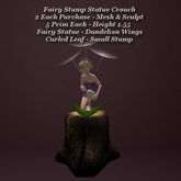 Fairy Stump Statue Crouch