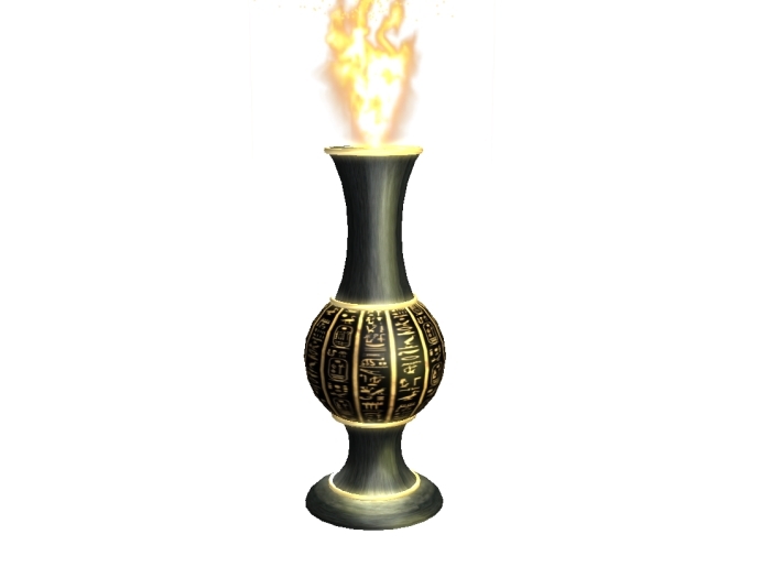 Egyptian vase with flames - perfect for your pyramid!