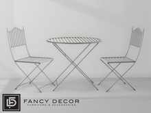 Fancy Decor: Lisa Bistro Table & Chairs (white)