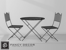 Fancy Decor: Lisa Bistro Table & Chairs (black)