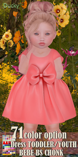 Ducky- Bow Silk Dress - 71 Colors/Mix & Match