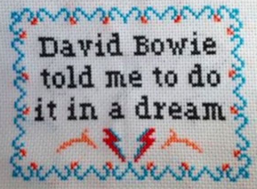 David Bowie Dream Needlework Texture
