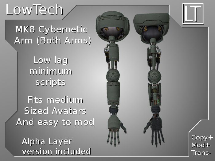 LowTech Mk8 Cybernetic Arm (Both Arms)