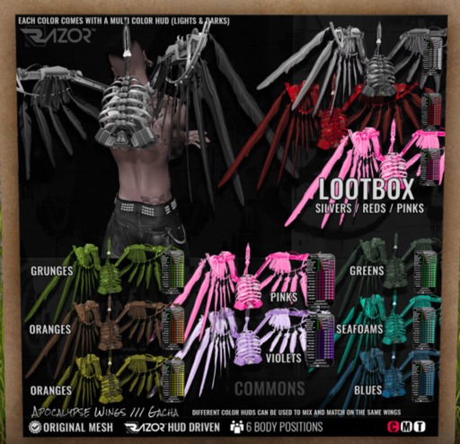 Razor /// Apocalypse Wings - Gacha - Greens