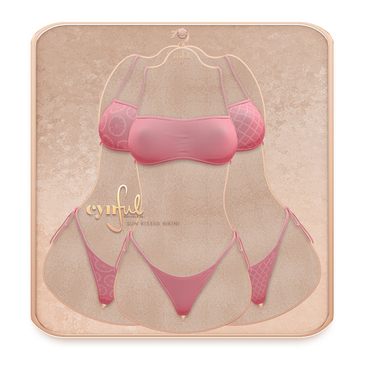 Cynful Sun Kissed Bikini - Pink [Maitreya Lara, Belleza Freya, Slink (HG), Legacy, (+Perky), Kupra