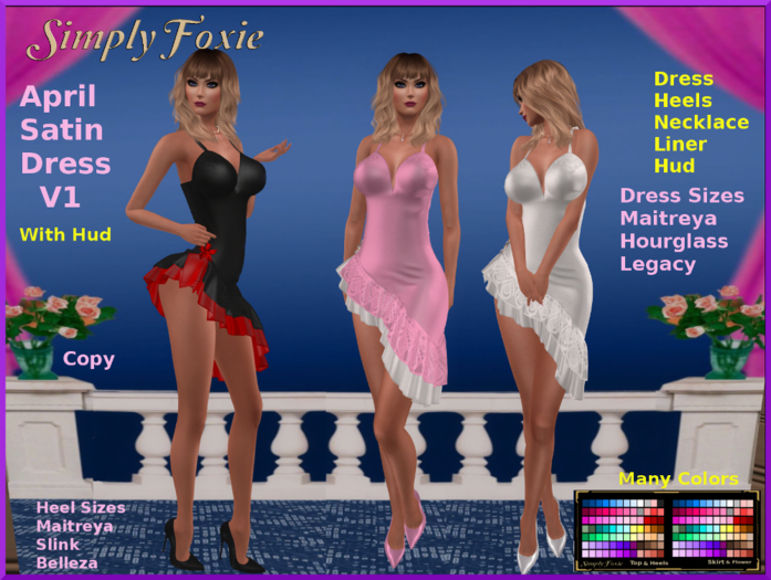 April Satin Dress V1(Boxed)