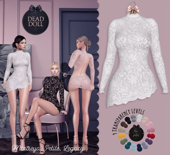 DEAD DOLL - Roxanne Dress - White