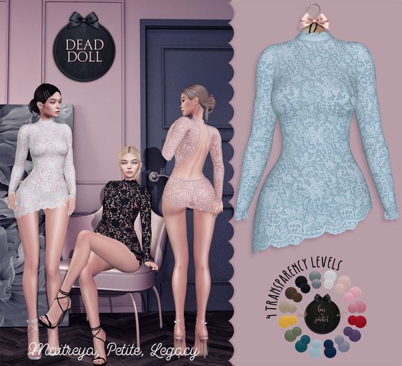 DEAD DOLL - Roxanne Dress - Sky