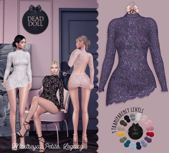 DEAD DOLL - Roxanne Dress - Purple