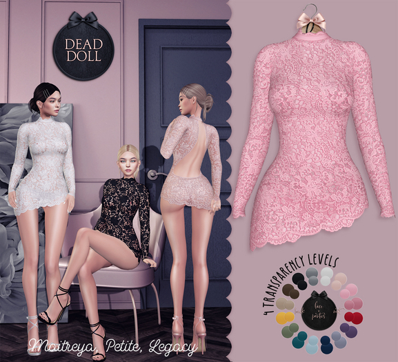 DEAD DOLL - Roxanne Dress - Pink