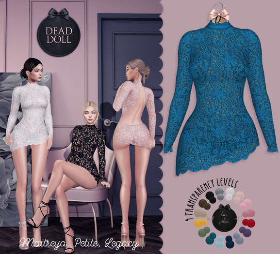 DEAD DOLL - Roxanne Dress - Petroleum